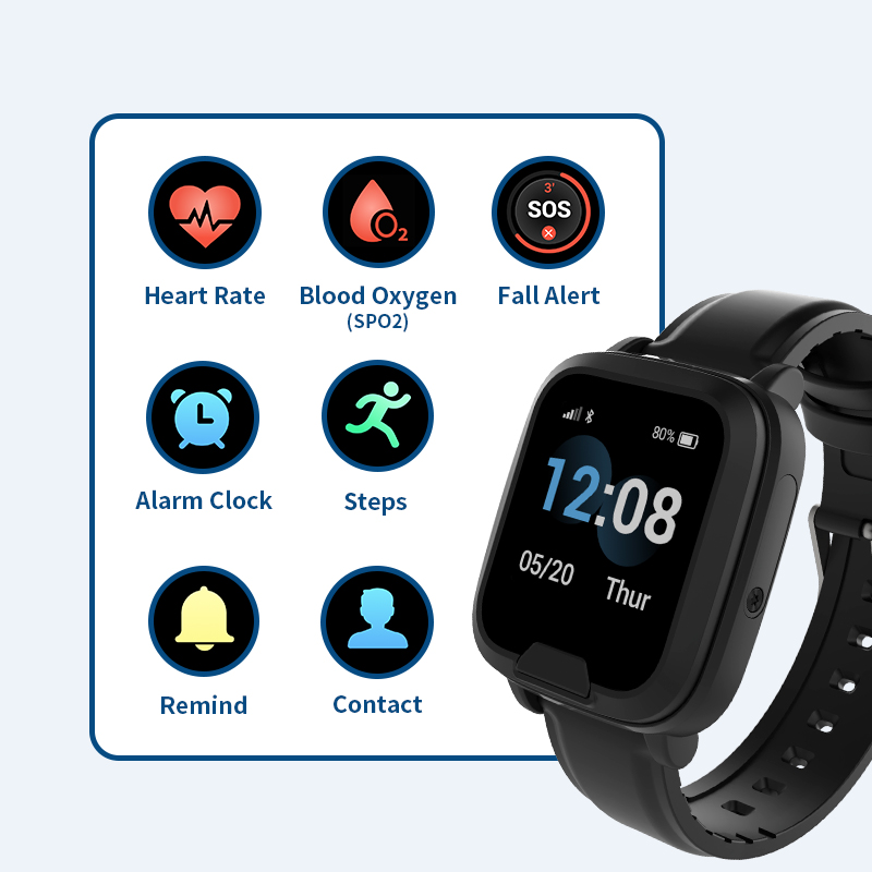 4G GPS Tracking Bracelet Heart - Fall Detection Watch ulasan dan harga